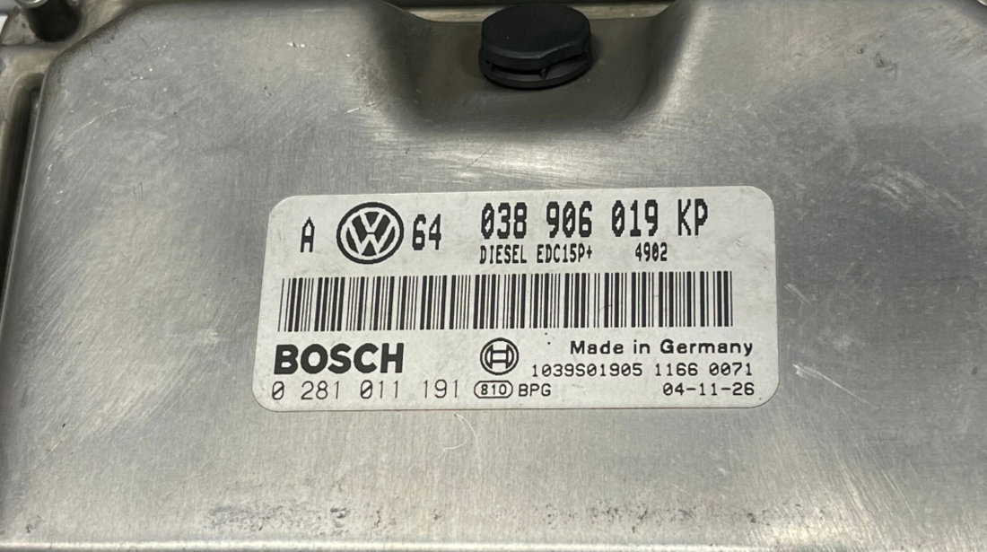 ECU Calculator Motor Volkswagen Bora 1.9 TDI AXR 1999 - 2005 Cod 038906019KP 0281011191