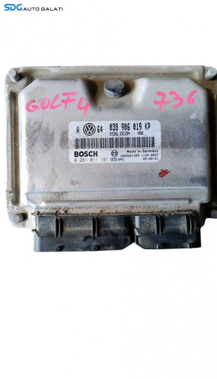 ECU Calculator Motor Volkswagen Golf 4 1.9 TDI AXR 1998 - 2006 Cod 038906019KP 0281011191 [M8568]