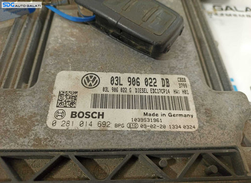 ECU Calculator Motor Volkswagen Golf 6 2.0 TDI 2008 - 2013 Cod 03L906022DB 0281014692 [L2195.1]