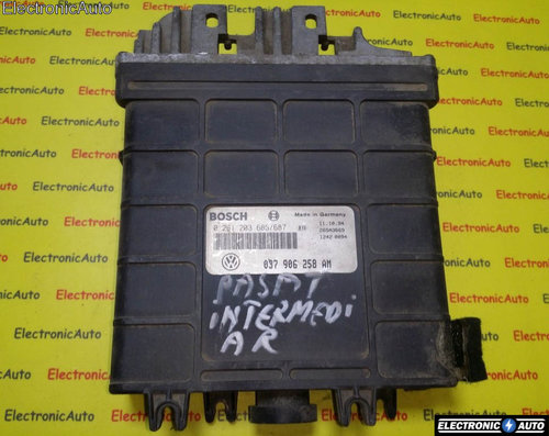 Ecu Calculator Motor VOLKSWAGEN PASSAT 0261203686 687, 0261203686687, 037906258AM,