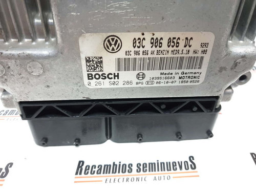 ECU Calculator Motor VOLKSWAGEN PASSAT 0261S02286, MED9510, 03C906056DC,