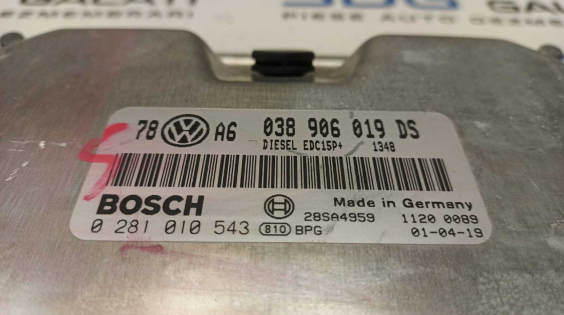 ECU Calculator Motor Volkswagen Passat B5.5 2001 - 2005 Cod 038906019DS [L0095]
