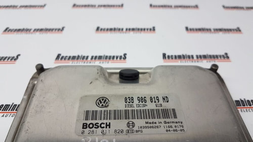 ECU Calculator Motor VOLKSWAGEN POLO, 0281011820, EDC15P+, 038906019ND,