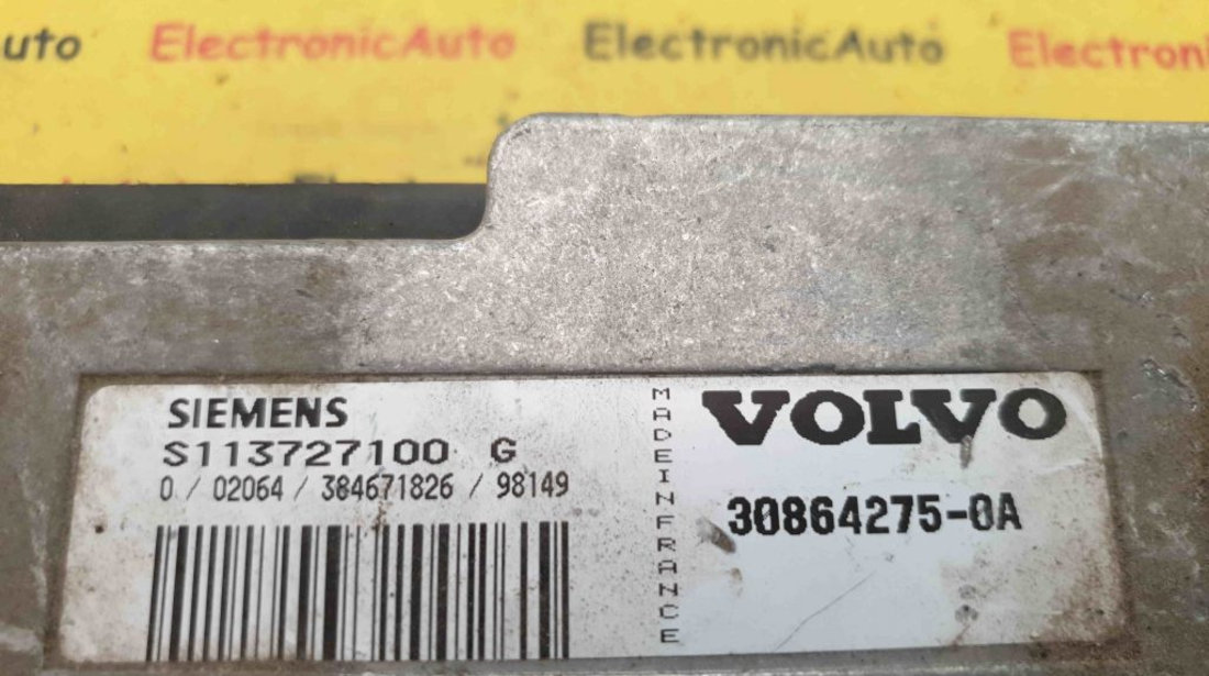 ECU Calculator Motor Volvo S40 V40, S113727100G, 30864275-0A