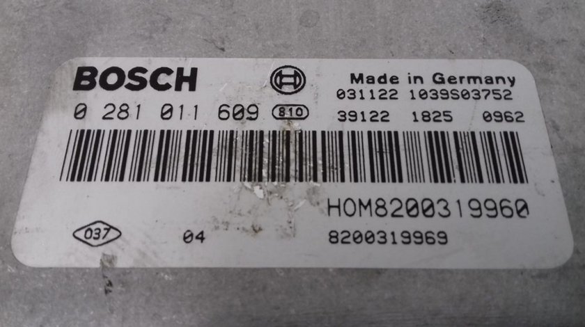 ECU Calculator Motor Volvo V40 1.9 DCI 0281011609, HOM8200319960, 8200319969