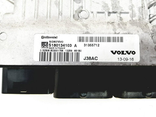 ECU Calculator Motor VOLVO V40, S180134103A, SID807EVO, 31355712,