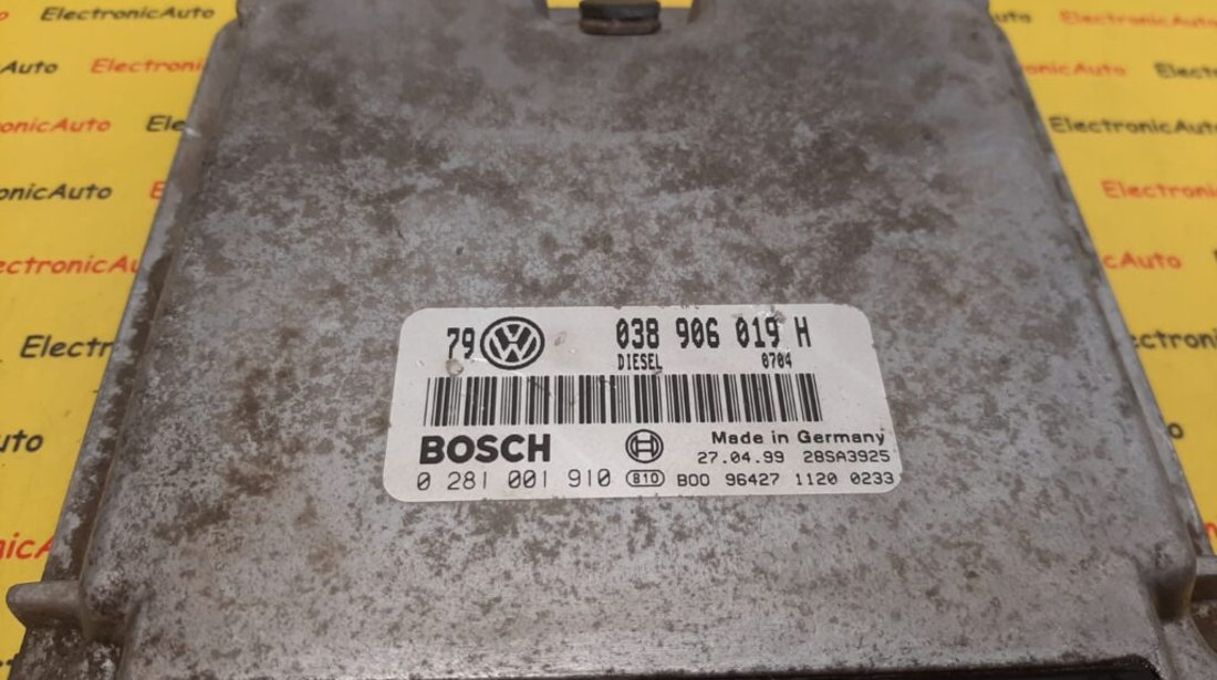 ECU Calculator motor VW Bora 1.9 tdi 0281001910