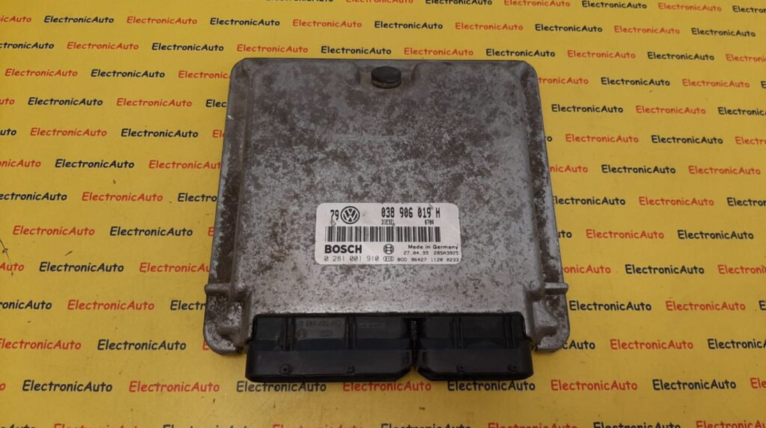 ECU Calculator motor VW Bora 1.9 tdi, 0281001910, 038906019H,