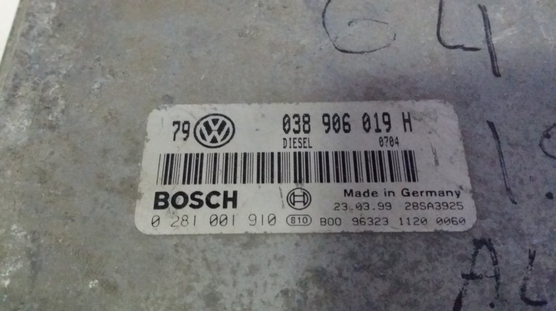ECU Calculator motor VW Bora 1.9TDI 0281001910