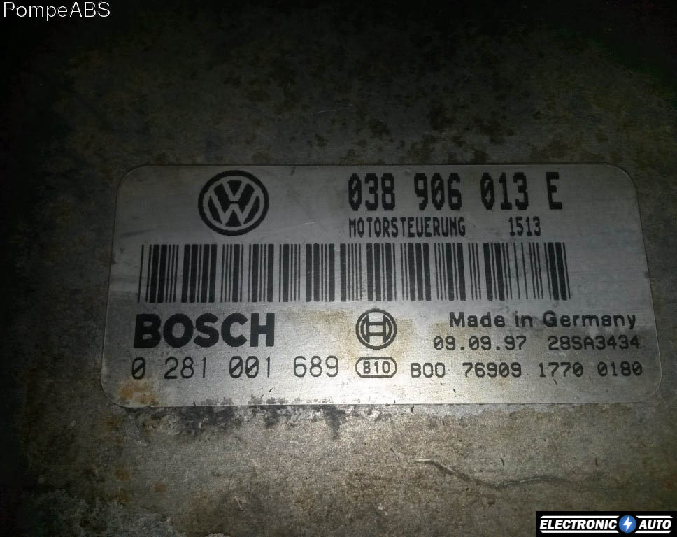 ECU Calculator motor VW Caddy 1.9SDI 0281001689, 038906013E