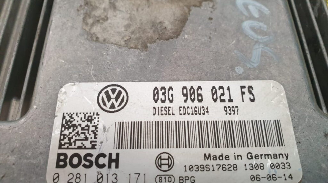 ECU Calculator Motor VW Eos 2.0TDi, 0281013171, 03G906021FS, EDC16U34
