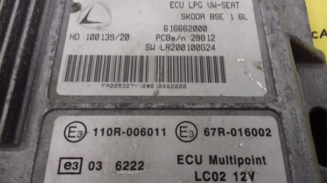 ECU Calculator Motor Vw Golf 1.6 GPL, 616662000, 67R016002