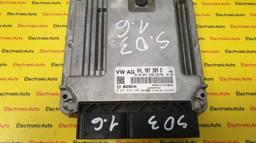 ECU Calculator motor VW Golf 7 1.6 tdi, 04L907309D, 0281018498, EDC17C64