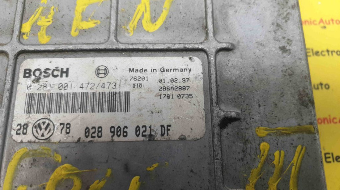 ECU Calculator motor VW Golf3 1.9 tdi, 0281001472/473, 028906021DF