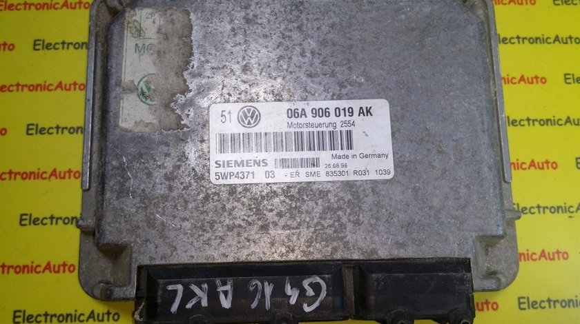 ECU Calculator motor VW Golf4 1.6 06A906019AK, 5WP4371