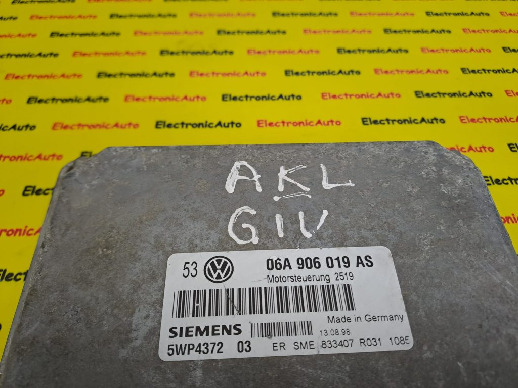 ECU Calculator motor VW Golf4 1.6 06A906019AS, 5WP437203