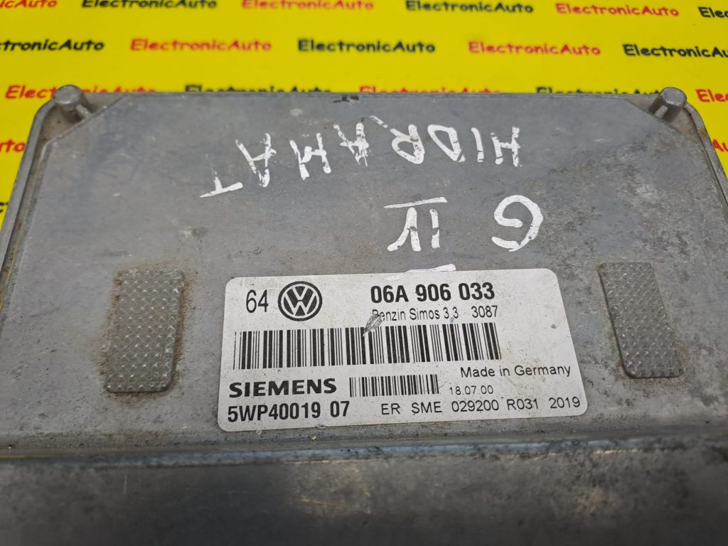 ECU Calculator Motor VW Golf4 1.6i, 06A906033, 5WP4001907,
