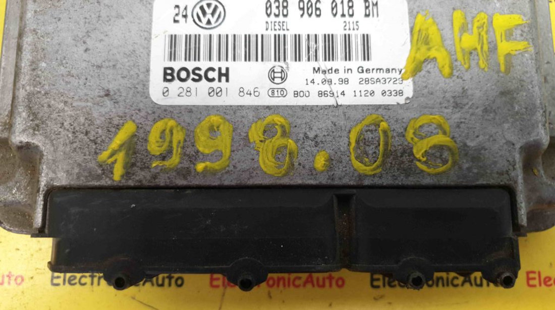 ECU Calculator Motor VW Golf4 1.9 tdi, 0281001846, 038906018BM,