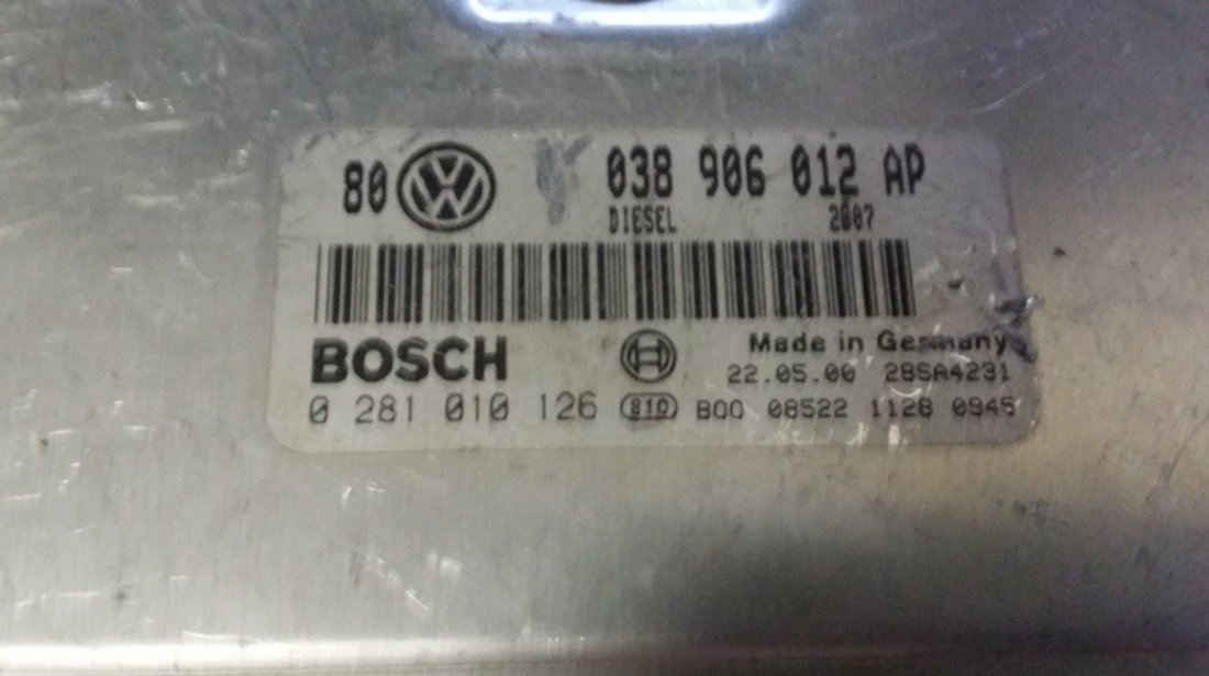 ECU Calculator motor VW Golf4 1.9TDI 0281010126
