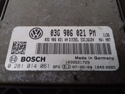 ECU Calculator Motor Vw Golf5, 0281014061, 03G906021PM,