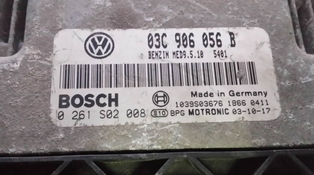 ECU Calculator motor VW Golf5 1.6FSI 0261S02008 MED9.5.10 BAG
