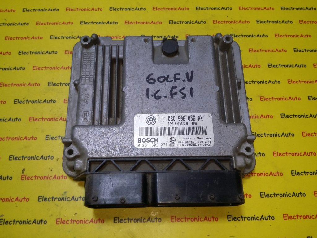 ECU Calculator motor VW Golf5 1.6FSI 0261S02071, 03C906056AK