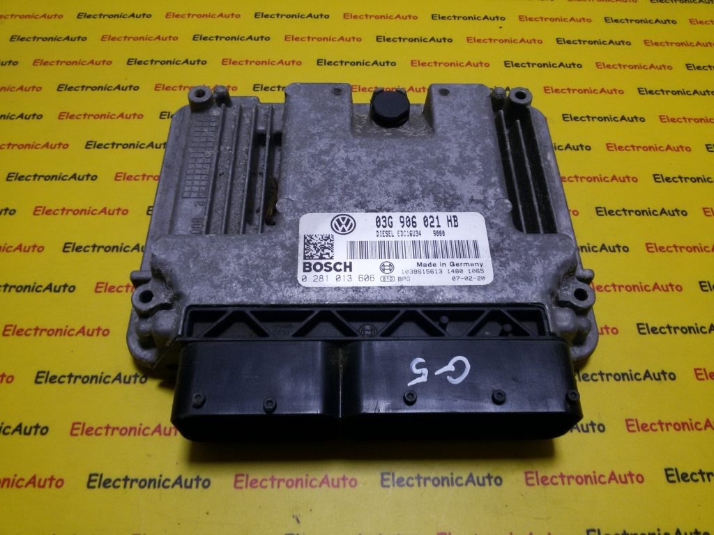 ECU Calculator motor VW Golf5 1.9 tdi, 0281013606, 03G906021HB,