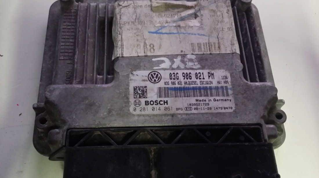 ECU Calculator motor VW Golf5 1.9TDI 0281014061 EDC16U34 BXE 105CP