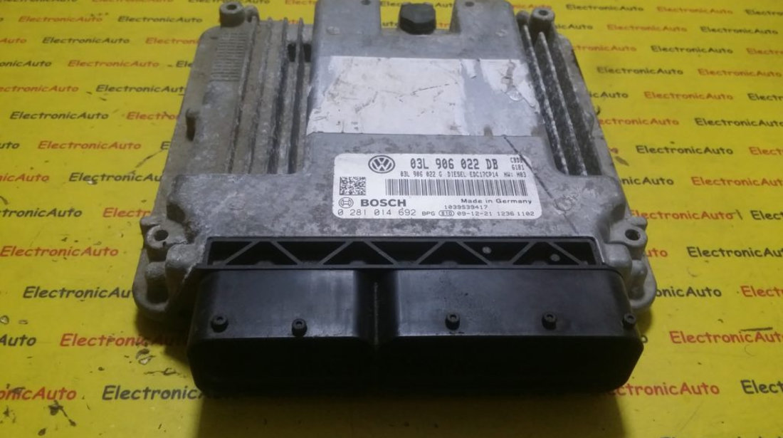 ECU Calculator motor VW Golf6 2.0TDI 0281014692, 03L906022DB