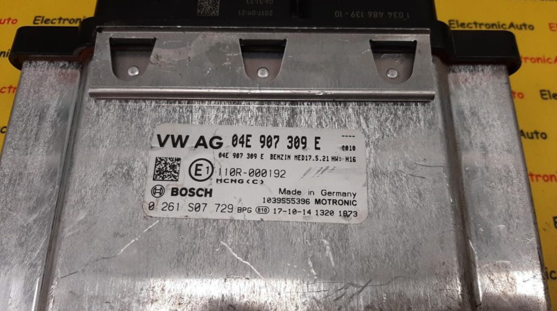 ECU Calculator motor VW Golf7 1.4 04E907309E, 0261S07729