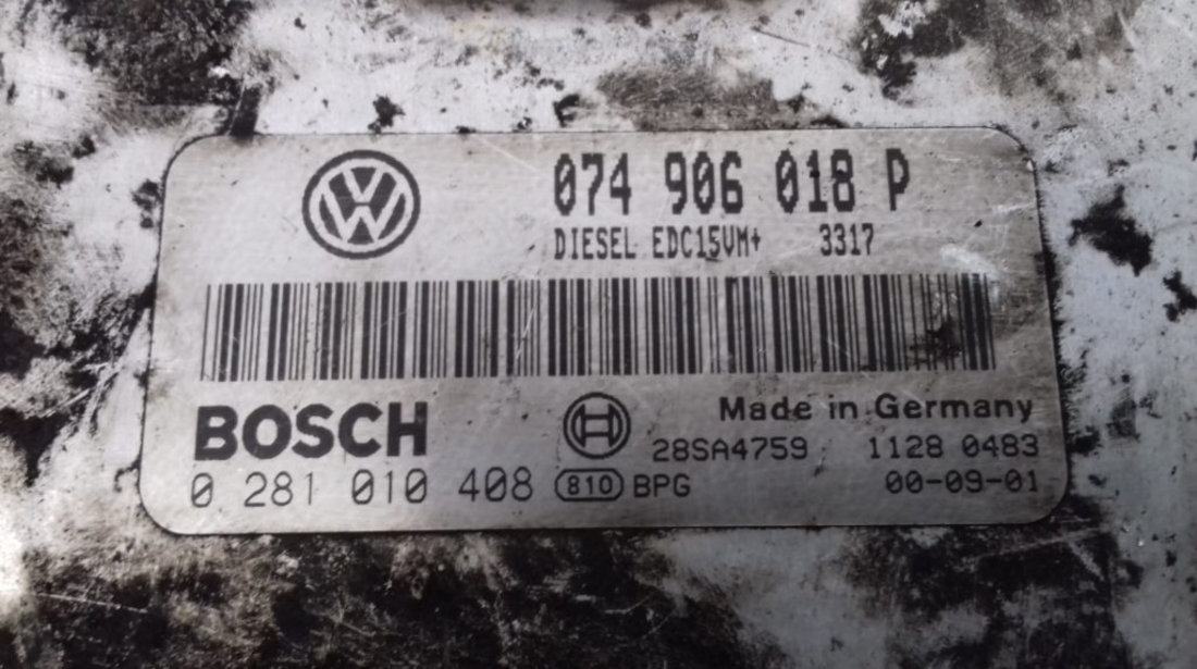 ECU Calculator Motor VW LT 2.5 TDI, 0281010408, 074906018P