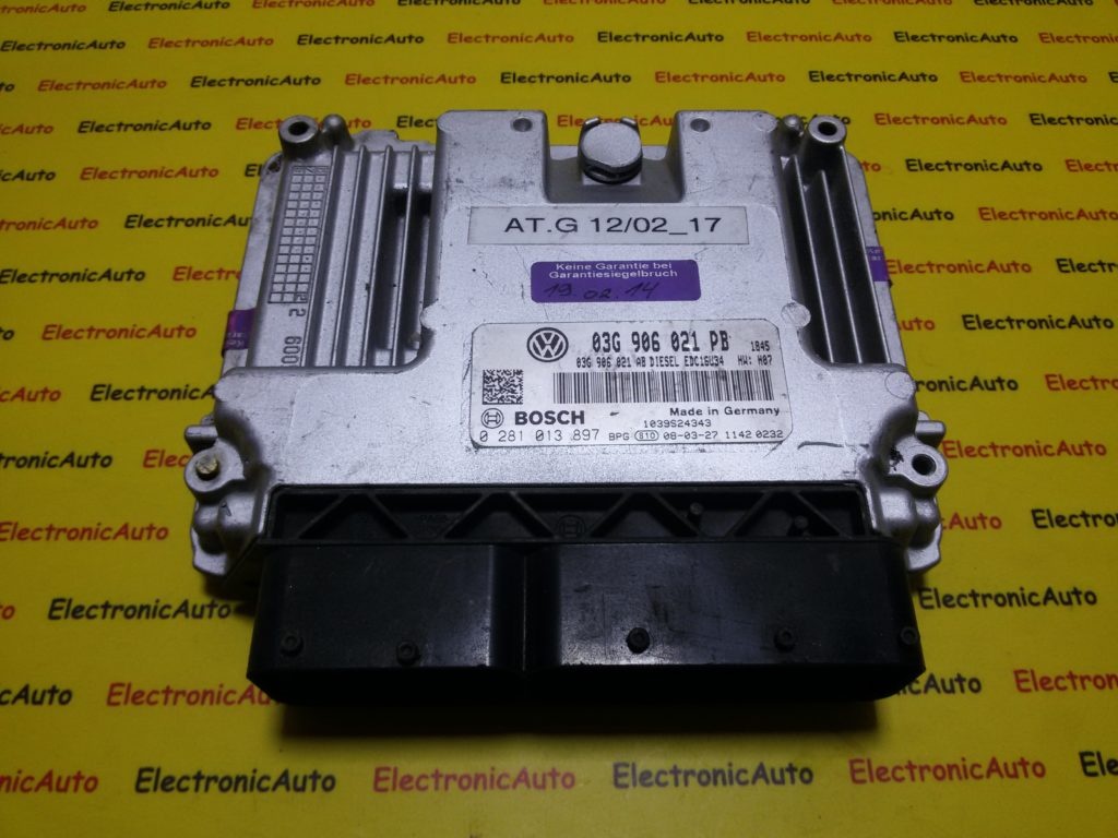 ECU Calculator motor VW Passat, 0281013897, 03G906021PB,