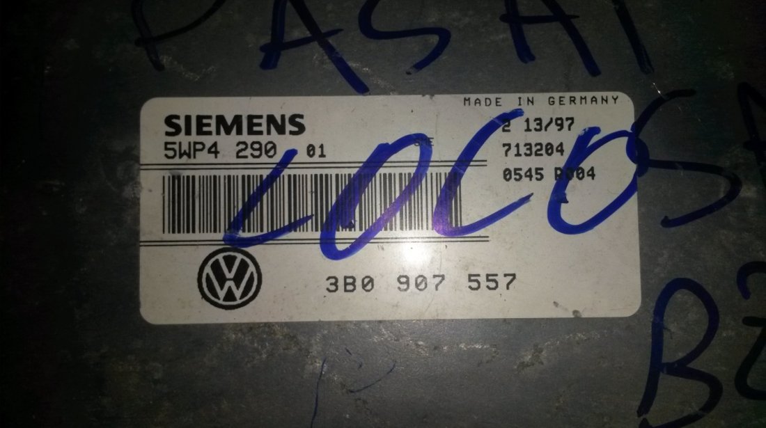 ECU Calculator motor VW Passat 1.6 3B0907557