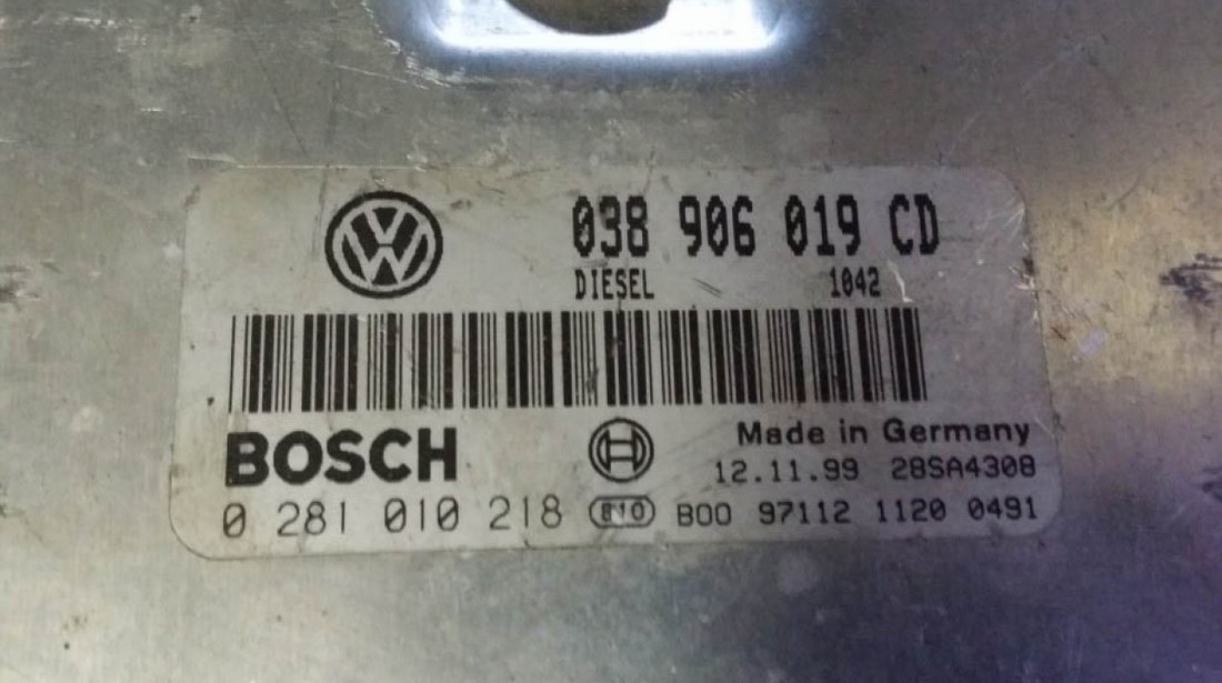 ECU Calculator motor VW Passat 1.9 tdi 0281010218, 038906019CD