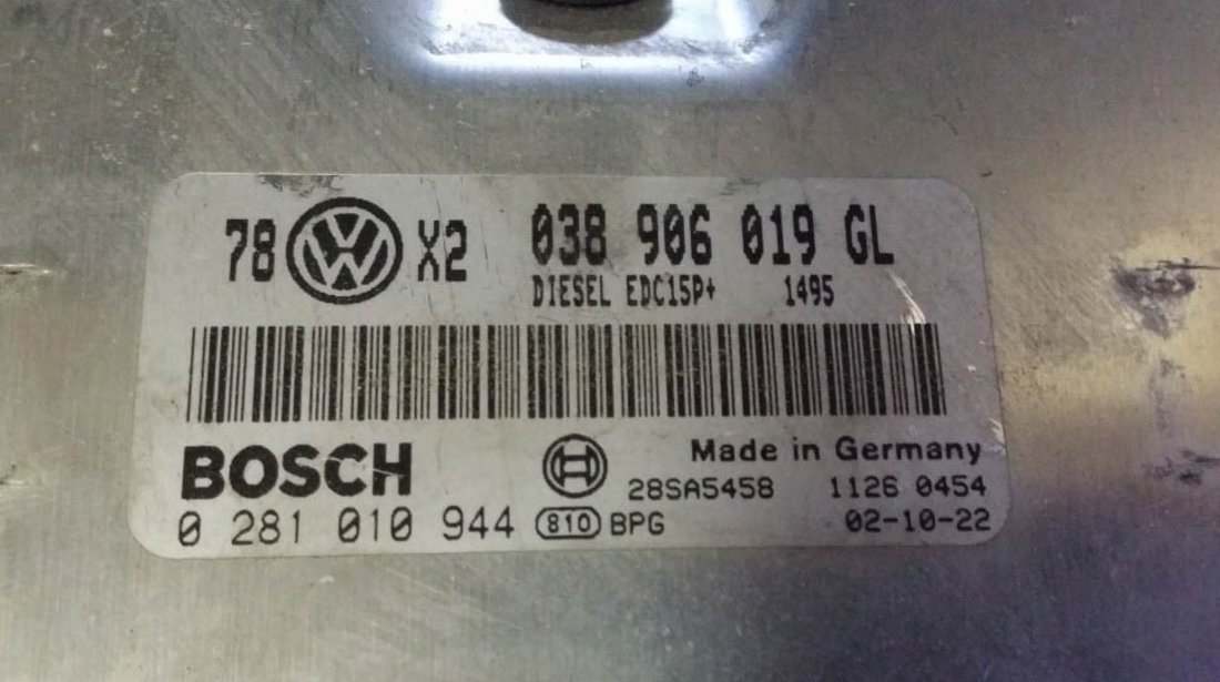 ECU Calculator motor VW Passat 1.9 tdi 0281010944 038906019GL