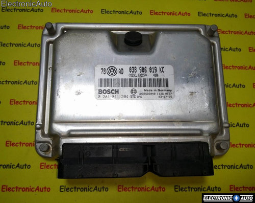 ECU Calculator motor VW Passat 1.9 tdi, 0281011204, 038906019KC,