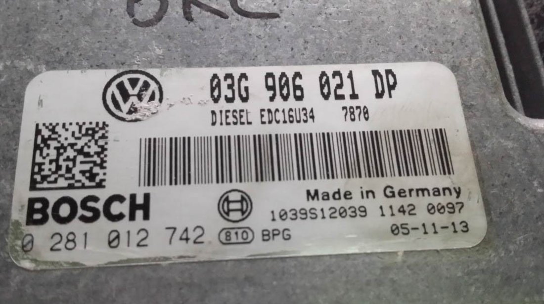 ECU Calculator motor VW Passat 1.9 tdi 0281012742, 03G906021DP, BKC