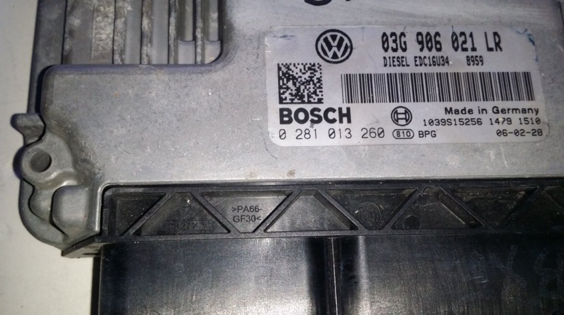 ECU Calculator motor VW Passat 1.9 tdi, 0281013260, 03G906021LR,