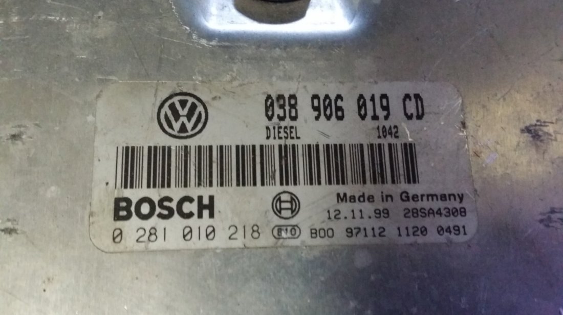 ECU Calculator motor VW Passat 1.9TDI 0281010218