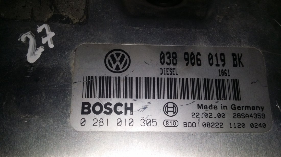 ECU Calculator motor VW Passat 1.9TDI 0281010305