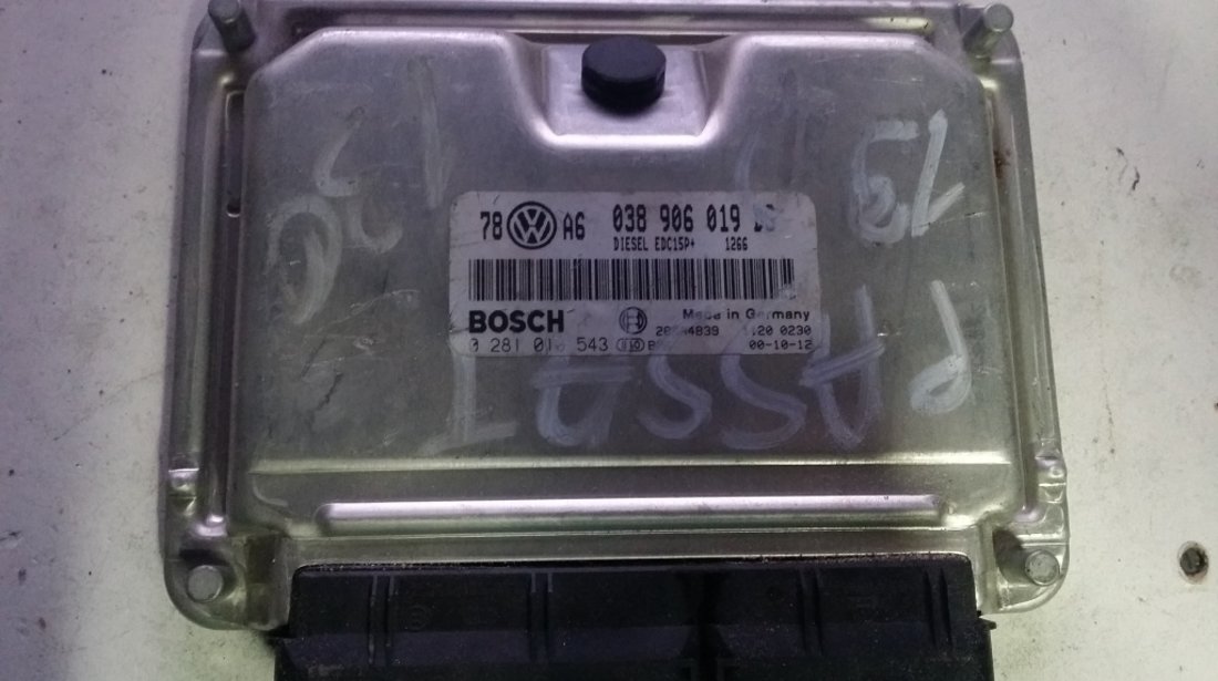 ECU Calculator motor VW Passat 1.9TDI 0281010543, 038906019DS