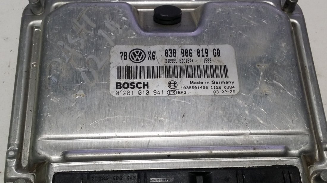 ECU Calculator motor VW Passat 1.9TDI 0281010941 038906019GQ