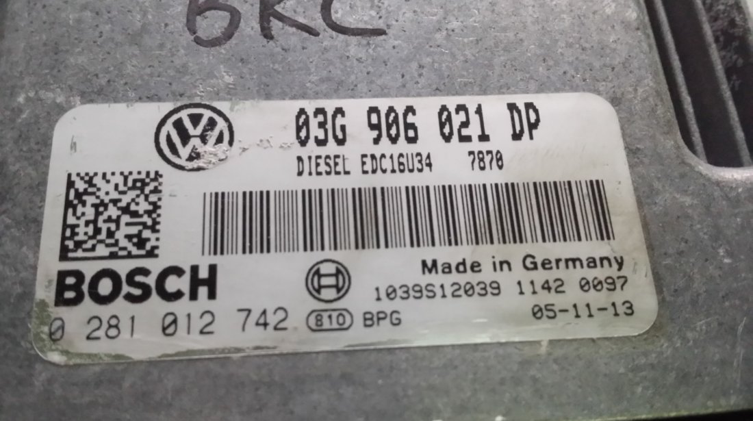 ECU Calculator motor VW Passat 1.9TDI 0281012742 BKC