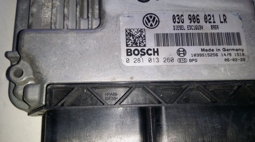 ECU Calculator motor VW Passat 1.9TDI 0281013260 03G906021LR BXE,