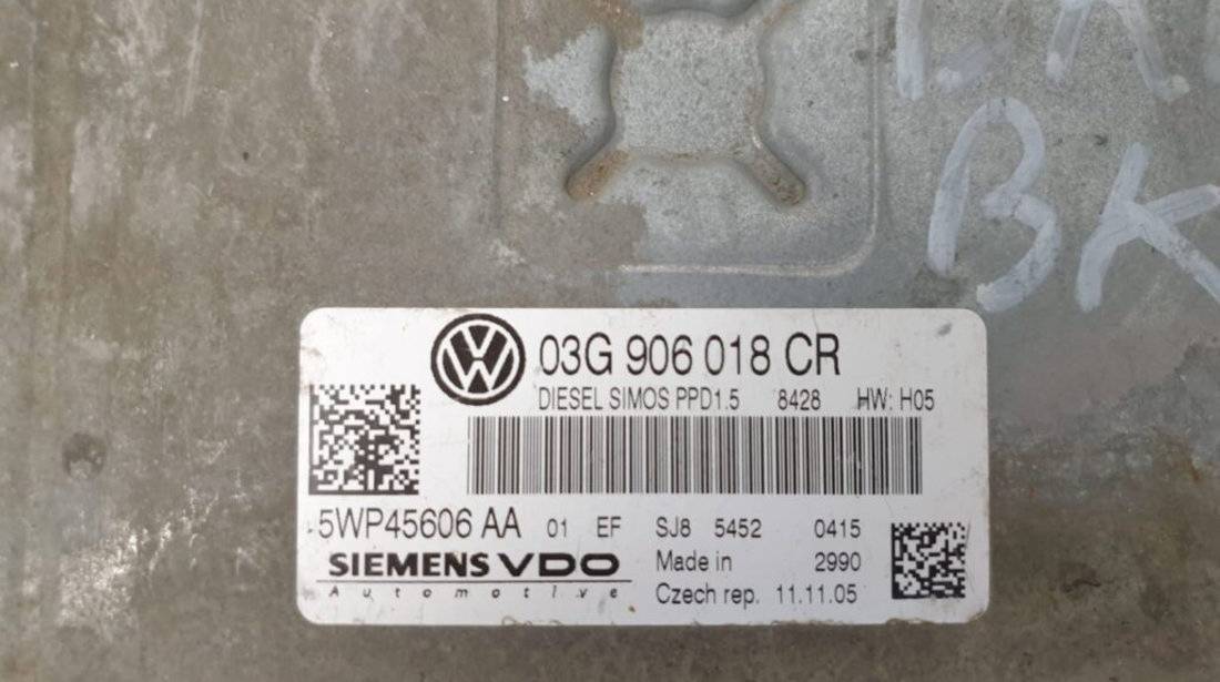 ECU Calculator motor VW Passat 2.0TDI, BKP, 03G906018CR, 5WP45606AA