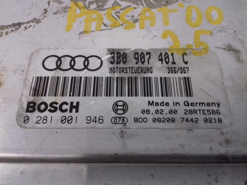 ECU Calculator Motor Vw Passat, 3B0907401C, 0281001946,