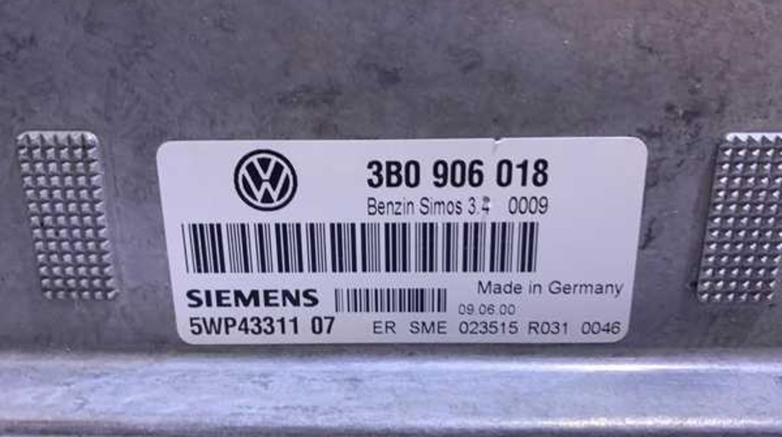 ECU Calculator Motor VW Passat B5 1.6 ANA 1997 - 2001 Cod 3B0906018 5WP4331107 5WP43311