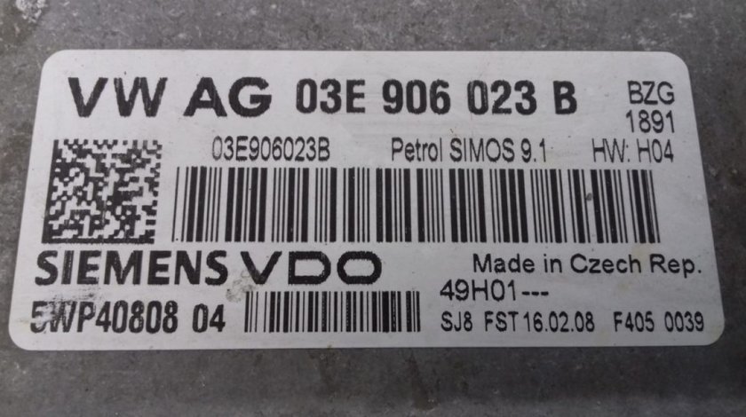 ECU Calculator Motor Vw Polo 1.2, 03E906023B, 5WP408080