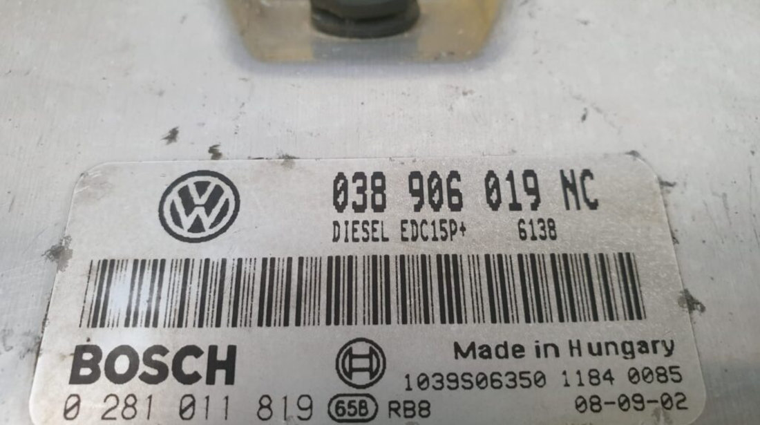 ECU Calculator Motor VW Polo 1.9 TDi, 0281011819, 038906019NC, EDC15P+