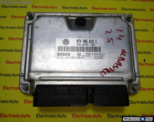 ECU Calculator motor VW T4 1.9 tdi, 0281010082, 074906018C,